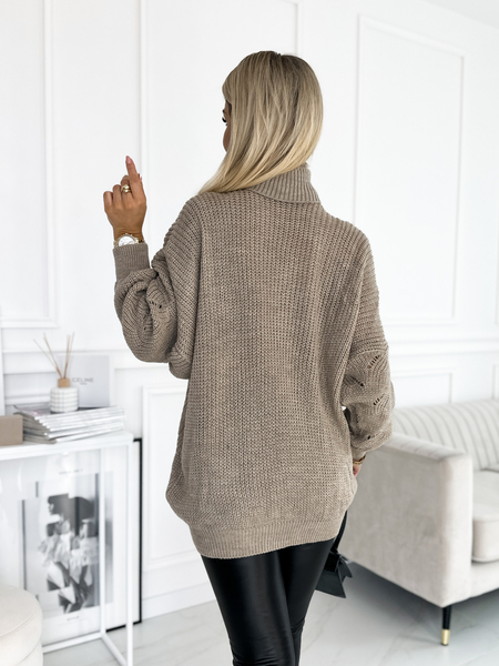 Cappuccino sweter z golfem Vita