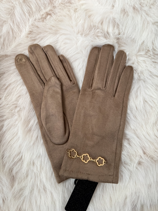Fango rękawiczki z ozdobnym elementem