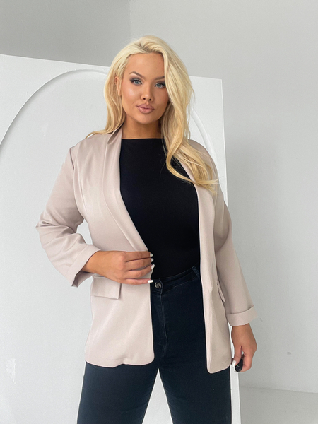 Beżowy klasyczny żakiet Margaux