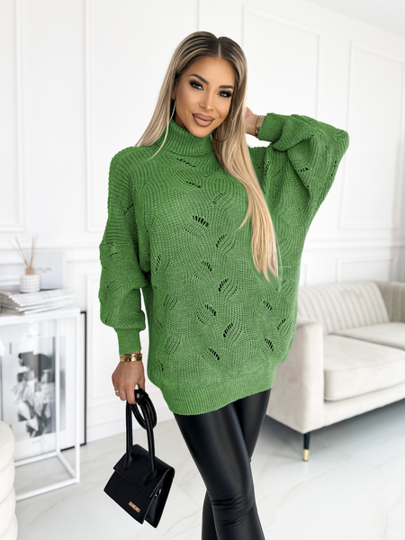 Zielony sweter z golfem Vita