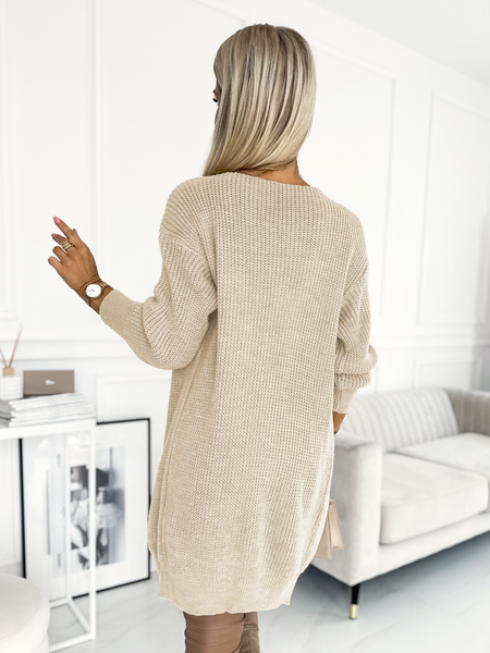 Beżowy klasyczny kardigan Rumiko