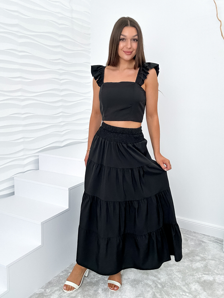 Czarny komplet - spódnica z topem Janet