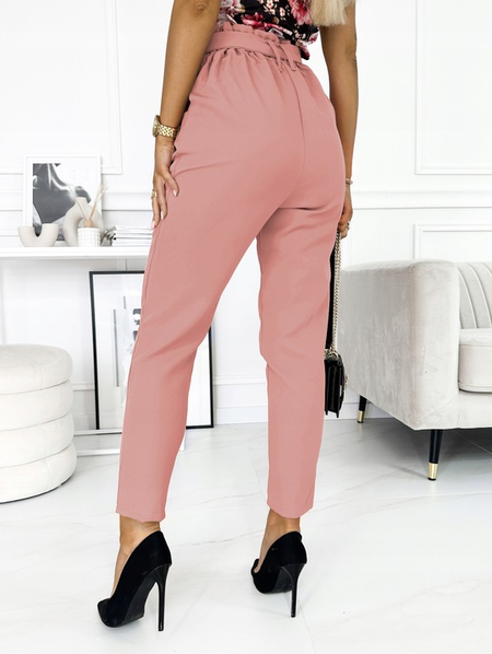 Brudny Róż eleganckie spodnie cygaretki