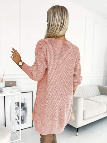 Różowy klasyczny kardigan Rumiko