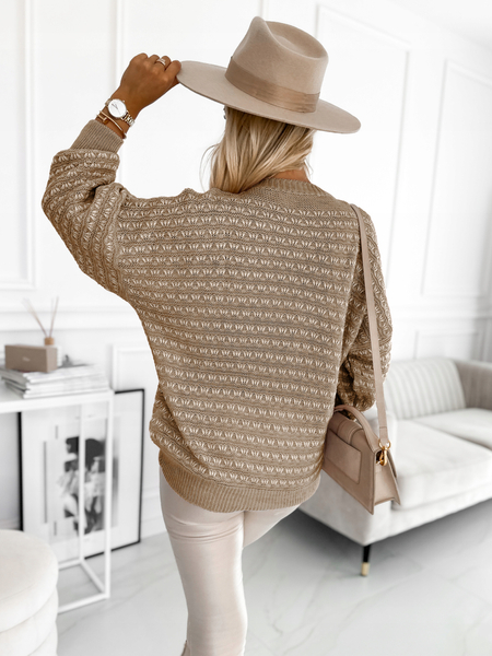 Cappucino sweter oversize we wzory