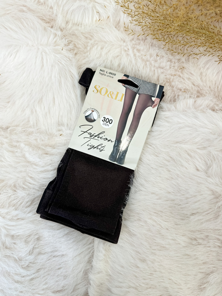 Czekoladowe rajstopy z efektem second skin 300 DEN