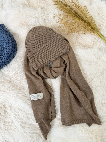 Fango z kaszmirem i wełną komplet czapka + szalik