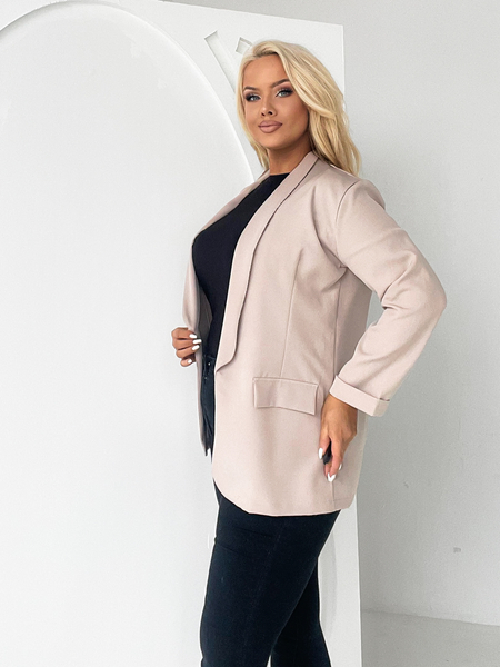 Beżowy klasyczny żakiet Margaux