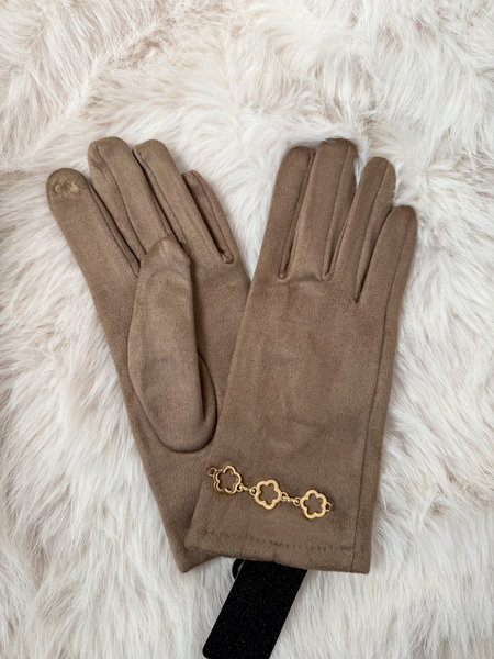 Fango rękawiczki z ozdobnym elementem