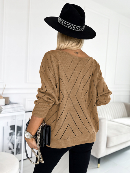 Cappucino sweter w romby