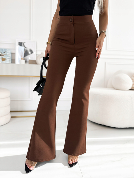 Czekoladowe spodnie dzwony