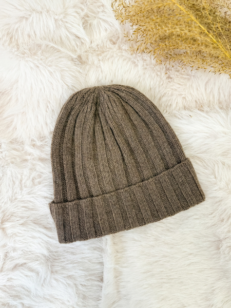 Fango z kaszmirem i wełną komplet prążkowany czapka + szalik