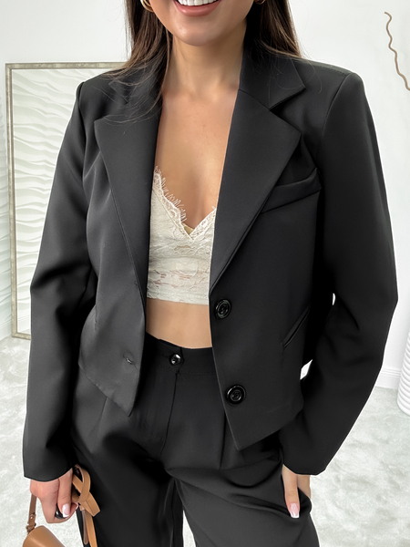 Czarny krótki żakiet Jennifer