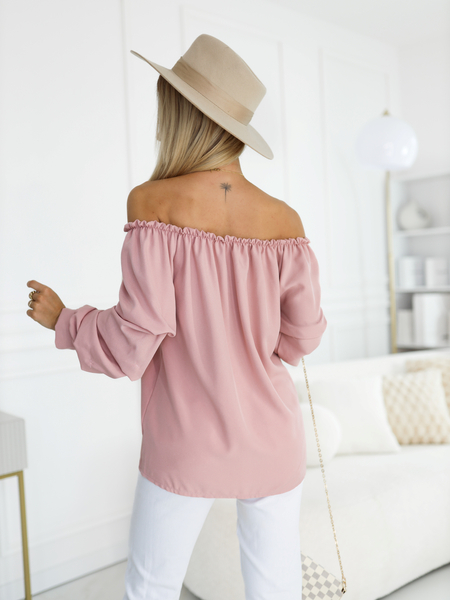 Brudny róż bluzka hiszpanka