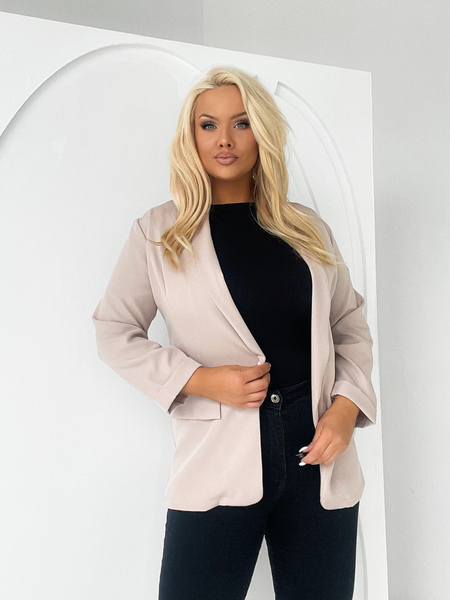 Beżowy klasyczny żakiet Margaux