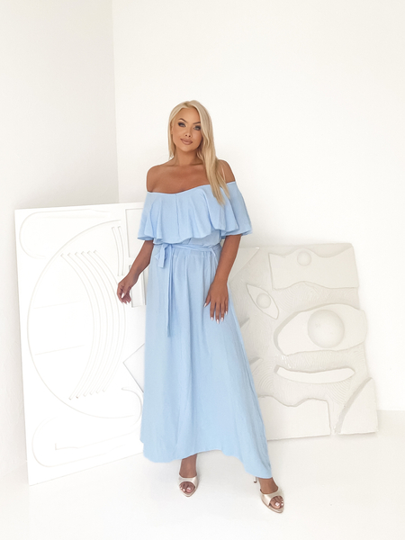 Błękitna sukienka hiszpanka Kaya