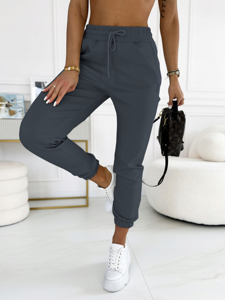 Grafitowe spodnie dresowe