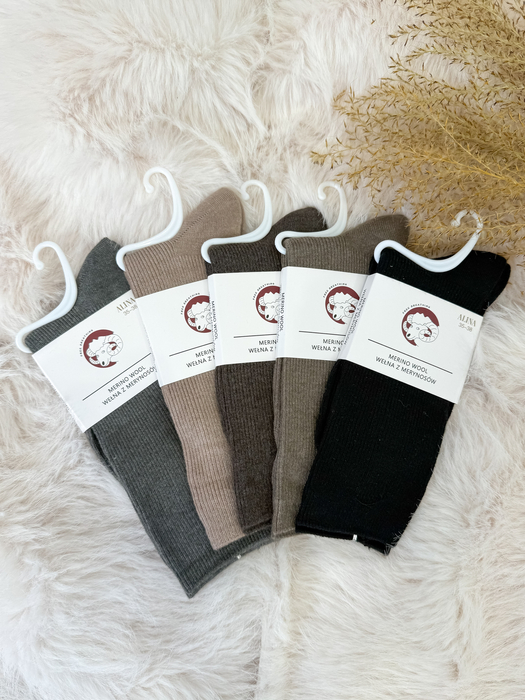 Skarpetki z wełny merynosów 5 par