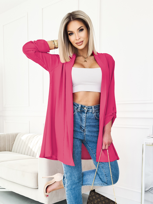 Fuksja narzutka z lejącego materiału