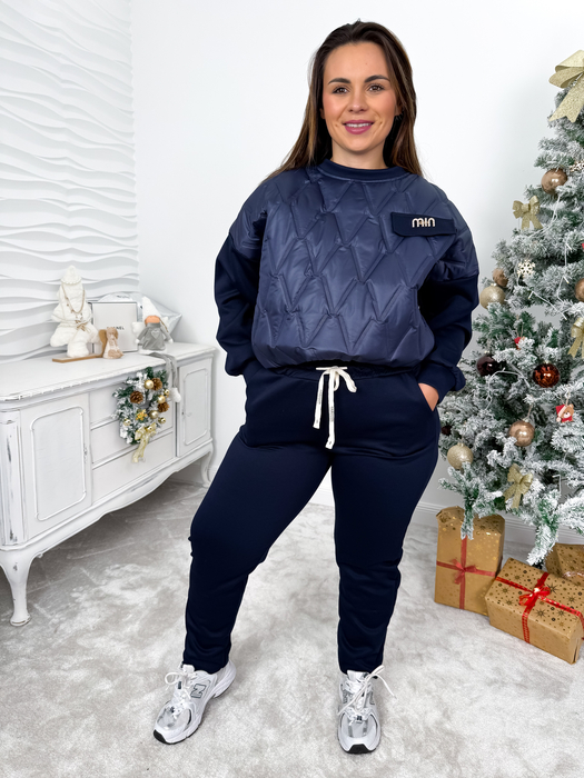 Granatowy komplet dresowy- bluza ze spodniami Maren