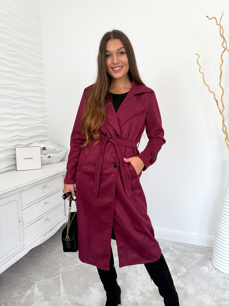 Wino zamszowy trencz