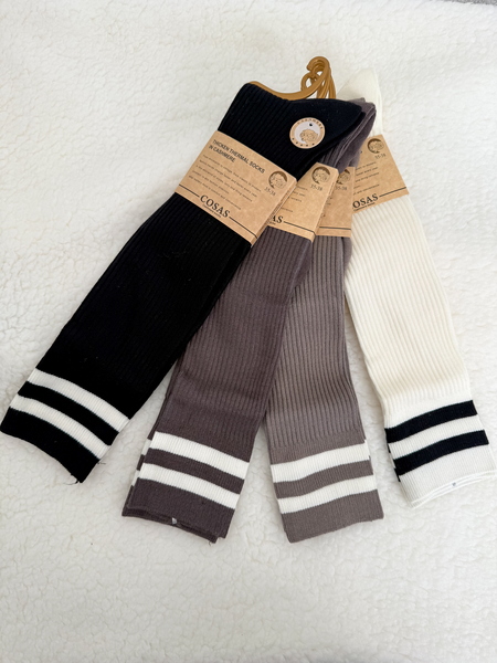 Wysokie kaszmirowe skarpetki 4 pary - MIX KOLORÓW