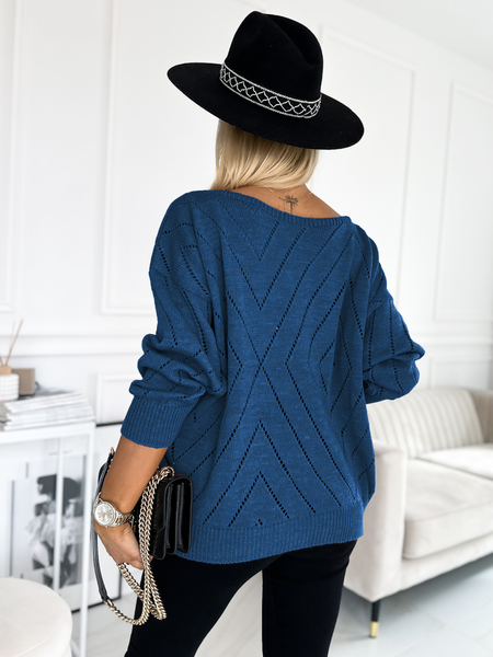 Chabrowy sweter w romby