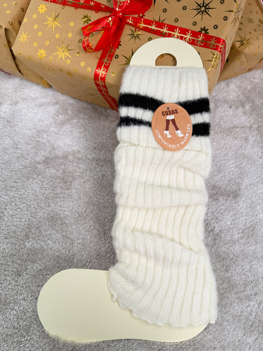 Śmietankowe ocieplacze na nogi