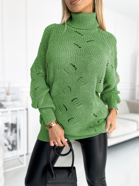 Zielony sweter z golfem Vita